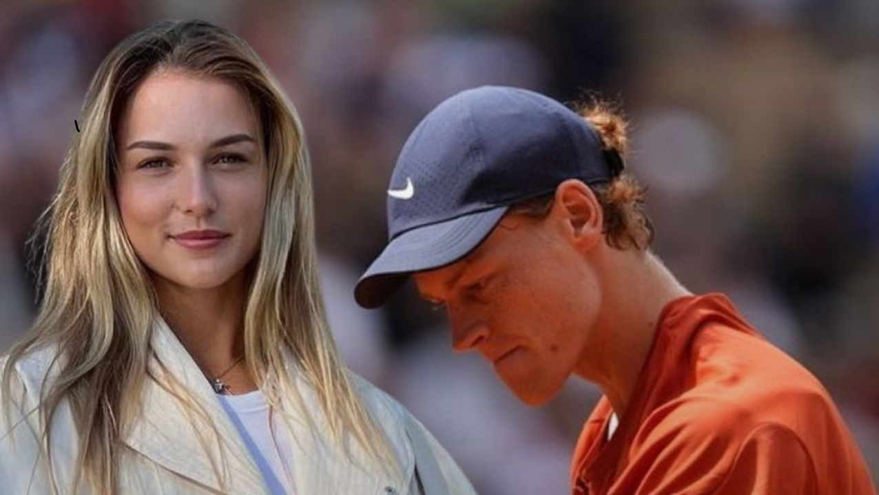 Anna Kalinskaya e Jannik Sinner em uma foto